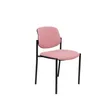 Image de Chaise confidentielle avec 4 pieds et structure noire - Assise et dossier rembourrÃ©s en tissu BALI rose PIQUERAS Y CRESPO ModÃ¨le