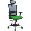 Image de Chaise Haches - PIQUERAS Y CRESPO - Tissu Bali Vert - Grande Taille - RÃ©glable en Hauteur - Design Contemporain