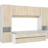 Image de KWAI Lit gigogne enfant avec multiples rangements - 90 x 190 cm