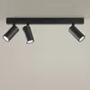 Image de Leds C4 Simply 3 Corps Spotlight 4 Light Bar MÃ©tallique Noir Gu10 7w