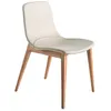 Image de Ãngel CerdÃ¡ - Chaise de salle Ã  manger tapissÃ©e en tissu marron avec pieds en bois de noyer - Design intemporel et polyvalent - Confort et Ã©lÃ©gance pour salons et salles Ã  manger - 60 x 48 x 78 cm