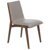 Image de Ãngel CerdÃ¡ - Chaise de salle Ã  manger tapissÃ©e en similicuir vison avec pieds en bois massif de noyer - Design moderne et Ã©purÃ© - Style et confort pour salons, salles Ã  manger et cuisines - 46 x 59 x 82 cm