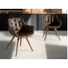 Image de Chaise en simili cuir et effet bois noyer