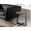 Image de Table d'appoint effet bois noyer et acier
