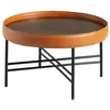 Image de Table basse en bois et acier noir