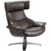 Image de Ãngel CerdÃ¡ - Fauteuil Pivotant RevÃªtu de Cuir Bovin - Fauteuil de Design Moderne - MÃ©canisme Relax et Appuie-tÃªte - Structure en Bois et Base en Acier - 88 x 85 x 105 cm