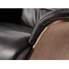 Image de Ãngel CerdÃ¡ - Fauteuil Pivotant RevÃªtu de Cuir Bovin Marron Chocolat - Design Moderne avec Structure en Bois de Noyer et Acier Gris Anthracite - Confort et ÃlÃ©gance - 80 x 84/114 x 100/108 cm