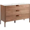 Image de Commode Effet Bois Noyer Et Fibre De Verre Effet Marbreet