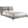 Image de Ãngel CerdÃ¡ â Lit Double RembourrÃ© en Similicuir avec Coussins Cousus â Lit de Mariage Moderne â RÃ©sistant et Durable â Lit Double avec Pieds en Acier Poli FoncÃ© â 176 x 240 x 107 cm