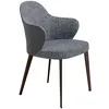 Image de Chaise tissu et croÃ»te de cuir pied brun
