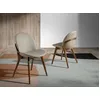 Image de Chaise similcuir vison structure noyer