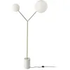 Image de Lampadaire En Marbre Blanc Effet Calacatta Et Acier DorÃ© Avec Deux Globes En Verre Blanc Â¿ Ãngel CerdÃ¡ S.L.