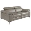 Image de Ãngel CerdÃ¡ - CanapÃ© 2 places en cuir de vachette gris foncÃ© - CanapÃ© relax 2 places avec mÃ©canismes Ã©lectriques - Petit canapÃ© au style minimaliste - Meubles de salon modernes - 170 x 102 x 77/97 cm