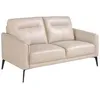 Image de Ãngel CerdÃ¡ - CanapÃ© 2 places - 152 x 88 x 87 cm, revÃªtement en cuir gris taupe, design moderne avec structure en pin et pieds en acier - IdÃ©al pour le salon et la dÃ©coration d'intÃ©rieur, confortable