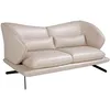 Image de Ãngel CerdÃ¡ - CanapÃ© 2 places - 175 x 90 x 85 cm, revÃªtement en cuir gris taupe, design moderne avec coussins lombaires et pieds en acier - IdÃ©al pour se dÃ©tendre dans le salon, confort Ã©lÃ©gant et durable