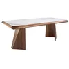 Image de Table Ã Manger En Porcelaine Et Noyer