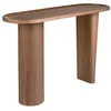 Image de Console ovale demi-lune en noyer naturel 0,5 mm modÃ¨le 3249, design moderne aux lignes courbes, Ã©lÃ©gante et polyvalente pour entrÃ©e ou salon â Ãngel CerdÃ¡ S.L.