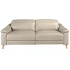 Image de Ãngel CerdÃ¡ - CanapÃ© relax 3 places - CanapÃ© de salon 3 places - CanapÃ©s modernes - RÃ©sistant et confortable - ÃlÃ©gance et fonctionnalitÃ© - FabriquÃ© en cuir - Couleur gris taupe - 208 x 104 x 102 cm