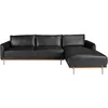 Image de Ãngel CerdÃ¡ - CanapÃ© Chaise Longue Droite - CanapÃ© 5 Places Chaise Longue - CanapÃ© Modulaire - CanapÃ©s Modernes - ÃlÃ©gance et FonctionnalitÃ© - FabriquÃ© en Cuir - Couleur Noir - 295 x 160 x 83 cm