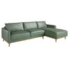 Image de Ãngel CerdÃ¡ - CanapÃ© Chaise Longue Droite - CanapÃ© 5 Places Chaise Longue - CanapÃ© Modulaire - CanapÃ©s Modernes - ÃlÃ©gance et FonctionnalitÃ© - FabriquÃ© en Cuir - Couleur Vert - 295 x 160 x 90 cm
