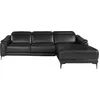Image de Ãngel CerdÃ¡ - CanapÃ© chaise longue relax droite - CanapÃ© 5 places chaise longue - CanapÃ© modulable - CanapÃ©s modernes - ÃlÃ©gance et fonctionnalitÃ© - FabriquÃ© en cuir - Couleur noir - 272 x 168 x 96 cm