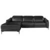 Image de Ãngel CerdÃ¡ - CanapÃ© chaise longue relax gauche - CanapÃ© 5 places chaise longue - CanapÃ© modulable - CanapÃ©s modernes - ÃlÃ©gance et fonctionnalitÃ© - FabriquÃ© en cuir - Couleur noir - 272 x 168 x 96 cm