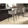 Image de Tabouret en tissu gris clair