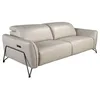 Image de ANGEL CERDÃ â CanapÃ© relax 3 places avec appuie-tÃªte â Design moderne avec double systÃ¨me Ã©lectrique et ports USB â 164 x 111 x 104 cm â RevÃªtement en cuir de vachette couleur sable et pieds en acier