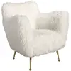 Image de Fauteuil en tissu blanc Ã  poils longs