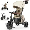 Image de Tricycle Ãvolutif Pliable - Qplay - Comfort Max 6 En 1 - SiÃ¨ge Pivotant Ã 360Â° - Inclinable - Harnais Ã 5 Points