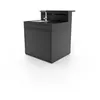 Image de Meuble Support Ãvier Noir Avec Bar Pour Cuisine Forge Adour