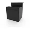 Image de Meuble Support Desserte Noir Avec Bar Pour Cuisine Forge Adour