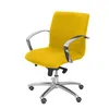 Image de Fauteuil d'accueil ergonomique avec mÃ©canisme basculant et rÃ©glable en hauteur SiÃ¨ge et dossier rembourrÃ©s en tissu BALI jaune
