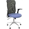 Image de Chaise Minaya dossier en filet noir siÃ¨ge en bali bleu clair