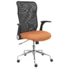 Image de Chaise Minaya dossier en maille noire siÃ¨ge brun bali