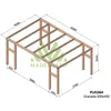 Image de Pergola En Bois LamellÃ©-CollÃ© Granada 600 X 400 Cm