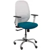 Image de Cilanco chaise blanche maille blanche maille verte siÃ¨ge bali accoudoir rÃ©glable base chromÃ©e roues de parc