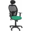 Image de Chaise AlocÃ©n Maille Noire Vert Ã©meraude SiÃ¨ge Bali Vert Ã©meraude Accoudoirs RÃ©glables TÃªte Fixe