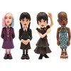 Image de Minix - Tv Series - Mercredi - Pack De 4 - Mercredi, Mercredi En Robe, Enid, Bianca - Figurine 12cm