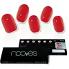 Image de Nooves Feuilles d'ongles en gel premium rouge cramoisi Luxe Rouge uni 20 U