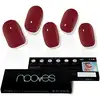 Image de Nooves Feuilles d'ongles en gel premium Midnight Rain Luxe Rouge uni 20 U