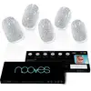 Image de Nooves Dazzling Diva Premium Glam Glitter Feuilles d'ongles en gel Gris 20 U