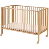 Image de Lit Bb Barreaux Pliable 60x120 Cm En Htre Massif Naturel