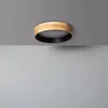Image de Plafonnier Led Rond Bois 15w Cct SÃ©lectionnable Dari Ã370 Mm Noir