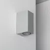 Image de Applique Murale ExtÃ©rieure Aluminium Miseno ArgentÃ©e Ãclairage Double Face