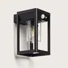 Image de Applique Murale ExtÃ©rieure Solaire Led 2w Aluminium Devah Avec DÃ©tecteur De Mouvement Noir