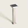Image de Balise ExtÃ©rieure Sur Pied Solaire Led 5w 50cm Aluminium Avec DÃ©tecteur De Mouvement Barton Square Argent