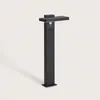 Image de Balise Sur Pied ExtÃ©rieure Solaire Led 5w 50cm Aluminium Avec DÃ©tecteur De Mouvement Bran Noir