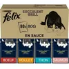 Image de Nourriture Humide Pour Chat - Felix - Succulent Grill - Poulet, B?uf, Saumon, Thon - 80 Sachets De 80g