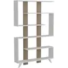 Image de EtagÃ¨re bibliothÃ¨que design scandinave Rain - L. 120 x H. 162 cm - Blanc